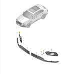 Bentley Bentayga Right Upper Bumper Grille Standard Cruise 36A807346E