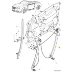 Bentley Continental GTC Right Front Window Regulator - 3W7837402B