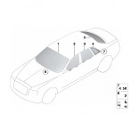 Rolls-Royce Ghost Rear Right Door Window Glass 7202750