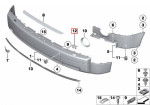 Rolls-Royce Phantom Left Headlight Washer Cover 51117066911