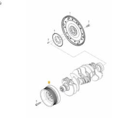 Genuine Bentley W12 Crankshaft Pulley Harmonic Balancer 07P105243E Engine Vibration Damper