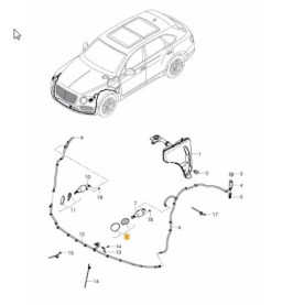 Bentley Bentayga Left Headlight Washer Cover 36A807927 2015-2020 Primed