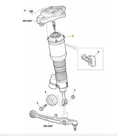 Bentley Continental GT GTC Flying Spur Front Left Air Suspension Strut 3W0616039M