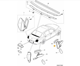 Bentley Flying Spur Front Left Side Marker Light 3W0945071D