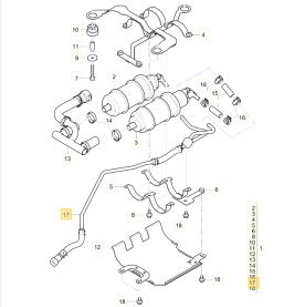 Bentley Mulsanne Fuel Pipe Filter to Pump 3Y0201224C