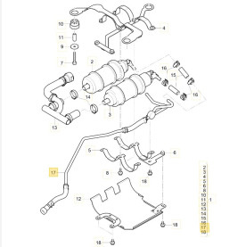 Bentley Mulsanne Fuel Pipe (Filter to Pump) 3Y0201224C