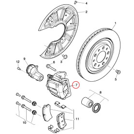 Bentley Mulsanne Right Rear Brake Caliper 3Y0698680