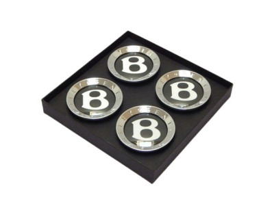 Bentley Mulsanne Self-Leveling Wheel Center Cap Set - Black 3W0601159AB