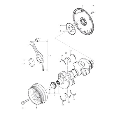 Bentley Bentayga Crank Pulley Vibration Damper 057105251AM