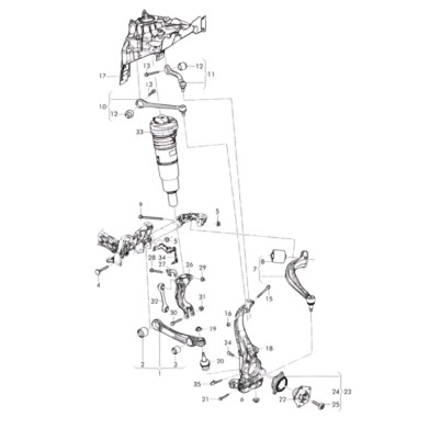 Bentley Bentayga Left Front Suspension Fork 4M0413037H