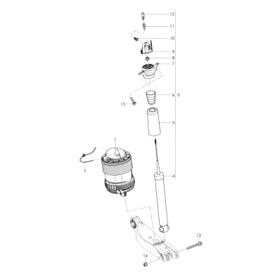 Bentley Bentayga Left Rear Air Bag Damper 4M0616001AN