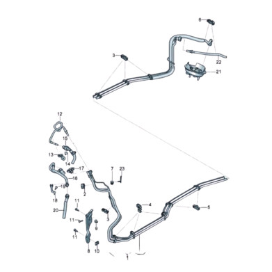 Bentley Continental GT Fuel Line Set 3SD201080D