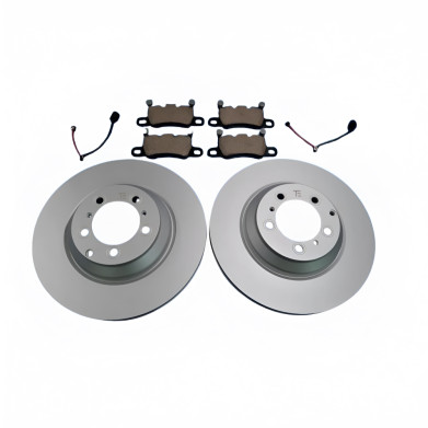 Bentley Continental GT GTC Flying Spur Rear Brake Service Kit Pads and Rotors Bundle
